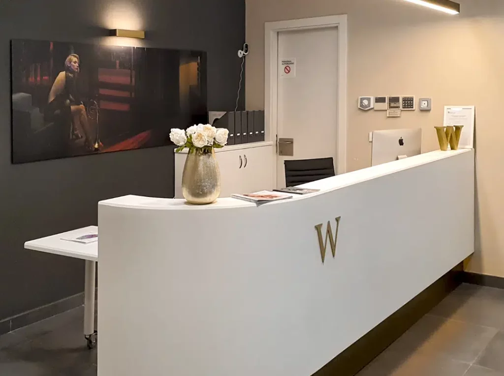Recepción de la Clínica Dorsia en Salamanca Calle Iscar Peyra