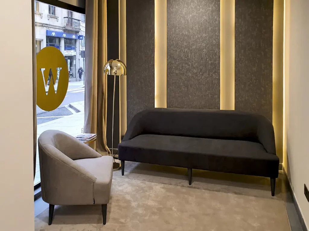 Sala de espera de la Clínica Dorsia en Salamanca Calle Iscar Peyra
